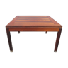 Table basse scandinave carrée en bois de rose