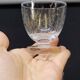 6 Cracked Engraved Crystal Liqueur/Digestif Glasses