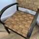 Pair of vintage rope armchairs, wooden frame, Sweden, 1960, Axel Larsson