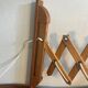 Accordion wall lamp in wood and wavy opaline