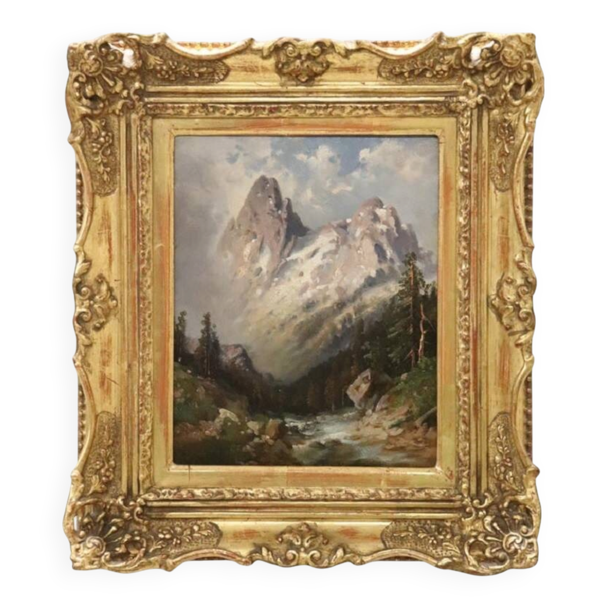 Mountain Landscape, Oil Painting On Board