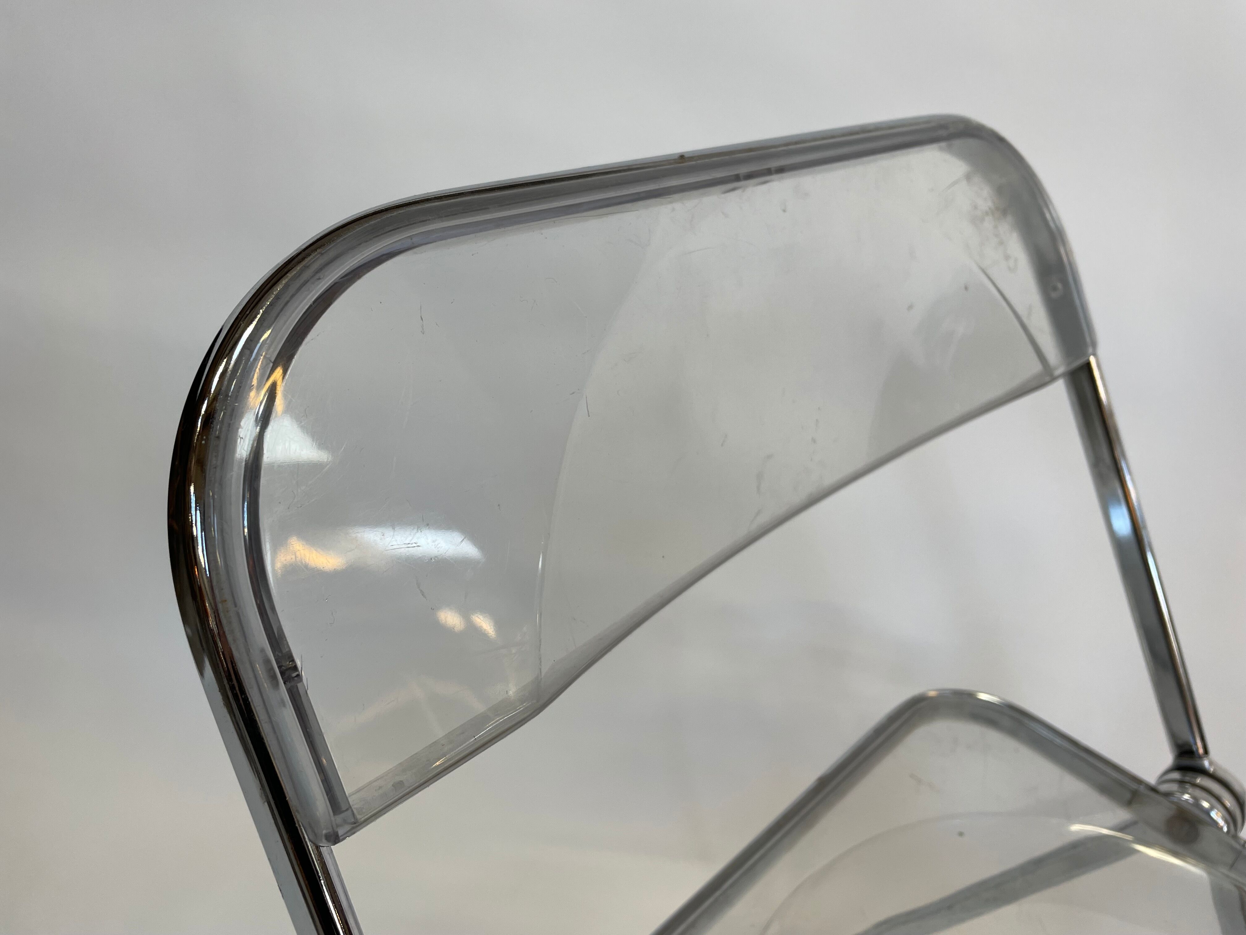 Giancarlo piretti plia lucite folding chair for castelli
