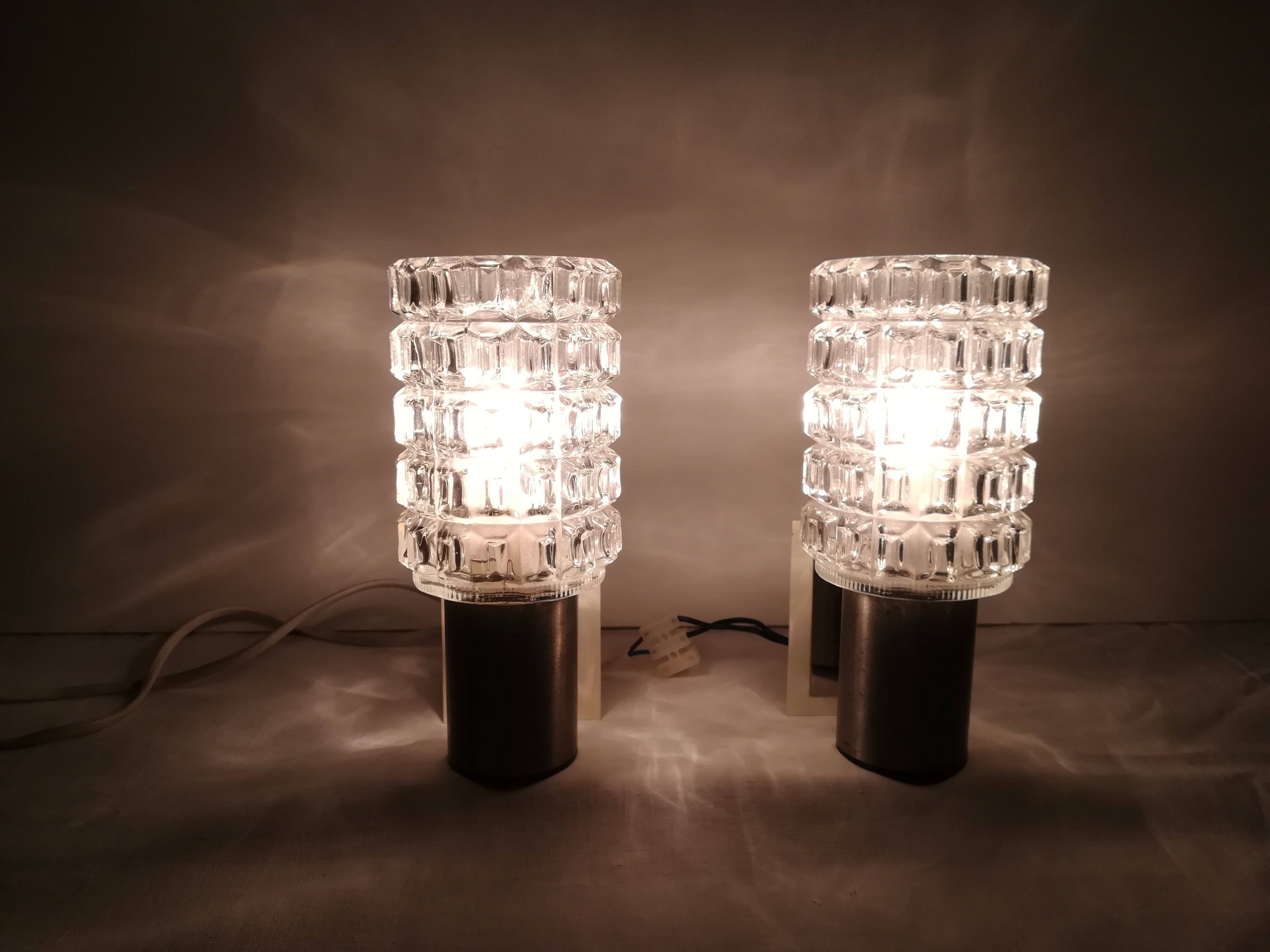 Pair wall lamps 1960