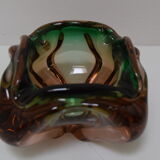 Mid-century Ashtray from Metallurgical Glass,by Glasswork Novy Bor,1960's.