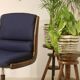 Fauteuil de bureau vintage pivotant en bois année 70