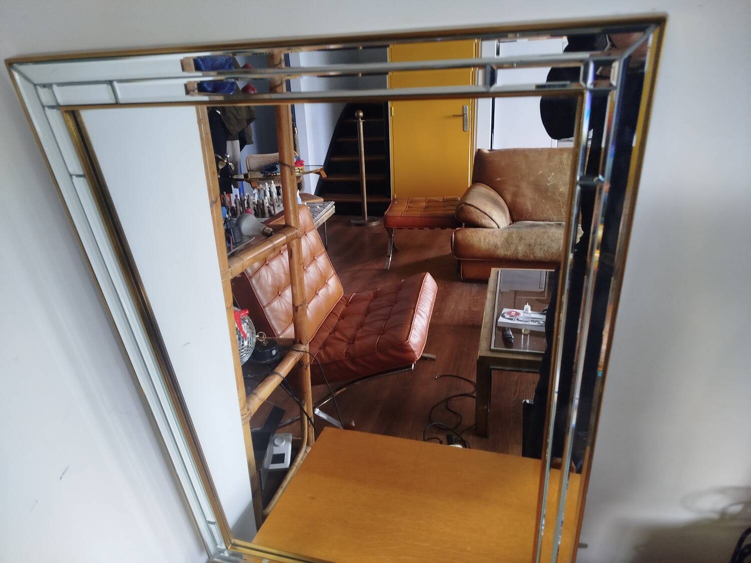 Bevelled Grand Mirror Deknudt, 1970s