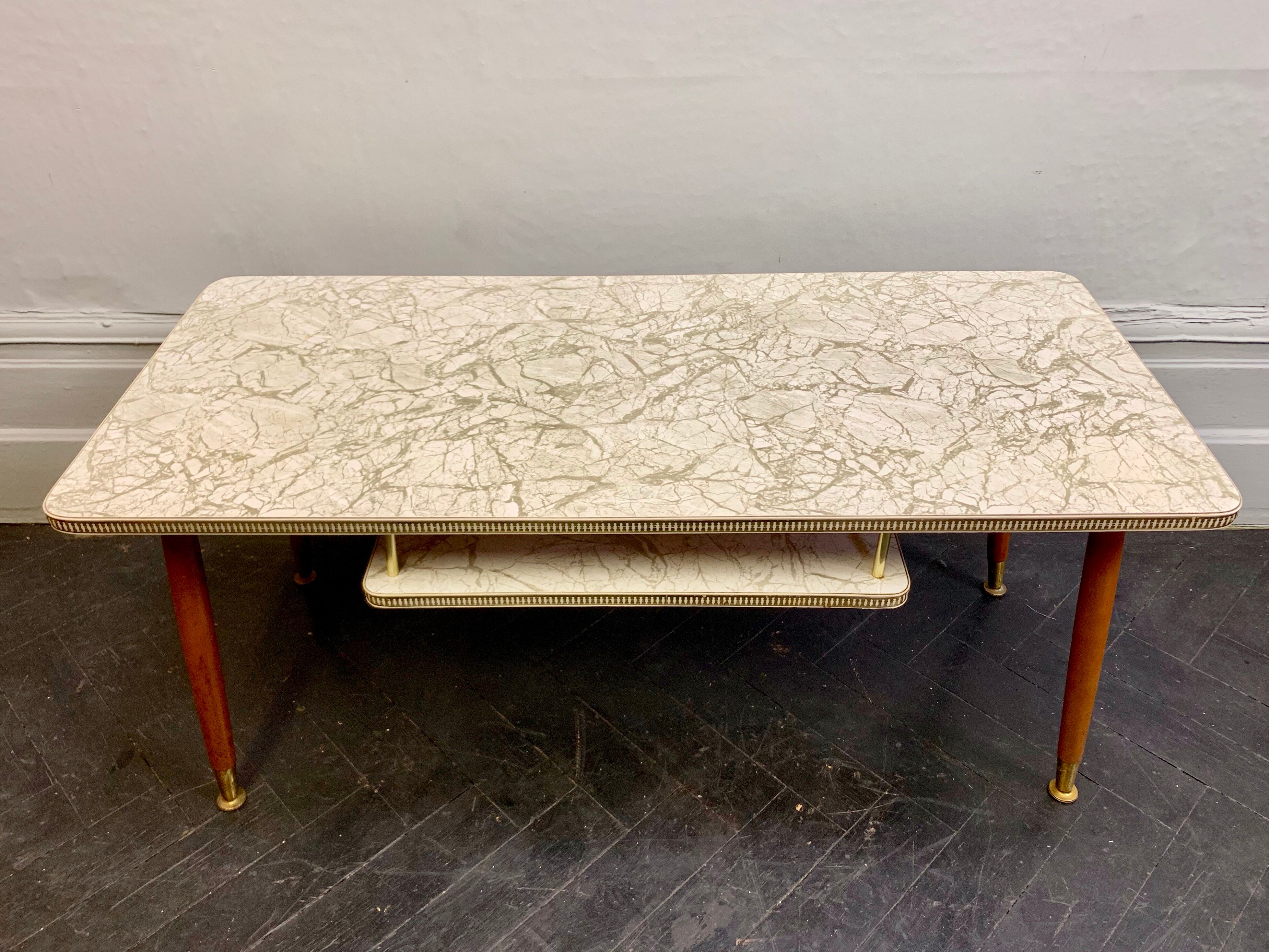 Vintage Coffee Table With Shelf Formica #D12