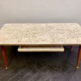 Vintage Coffee Table With Shelf Formica #D12