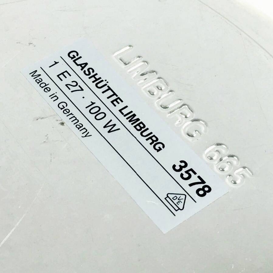 Pair of Geometric Glass Ceiling Lights from Limburg, Germany, 1970s