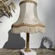 Marble table lamp and antique golden column