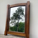 Rectangular wooden mirror