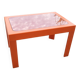 Table basse en plastique orange
