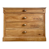 Commode ancienne, meuble de métier en orme massif