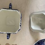 Service à thé/café ancien Villeroy et Bosh motifs Asie bleu