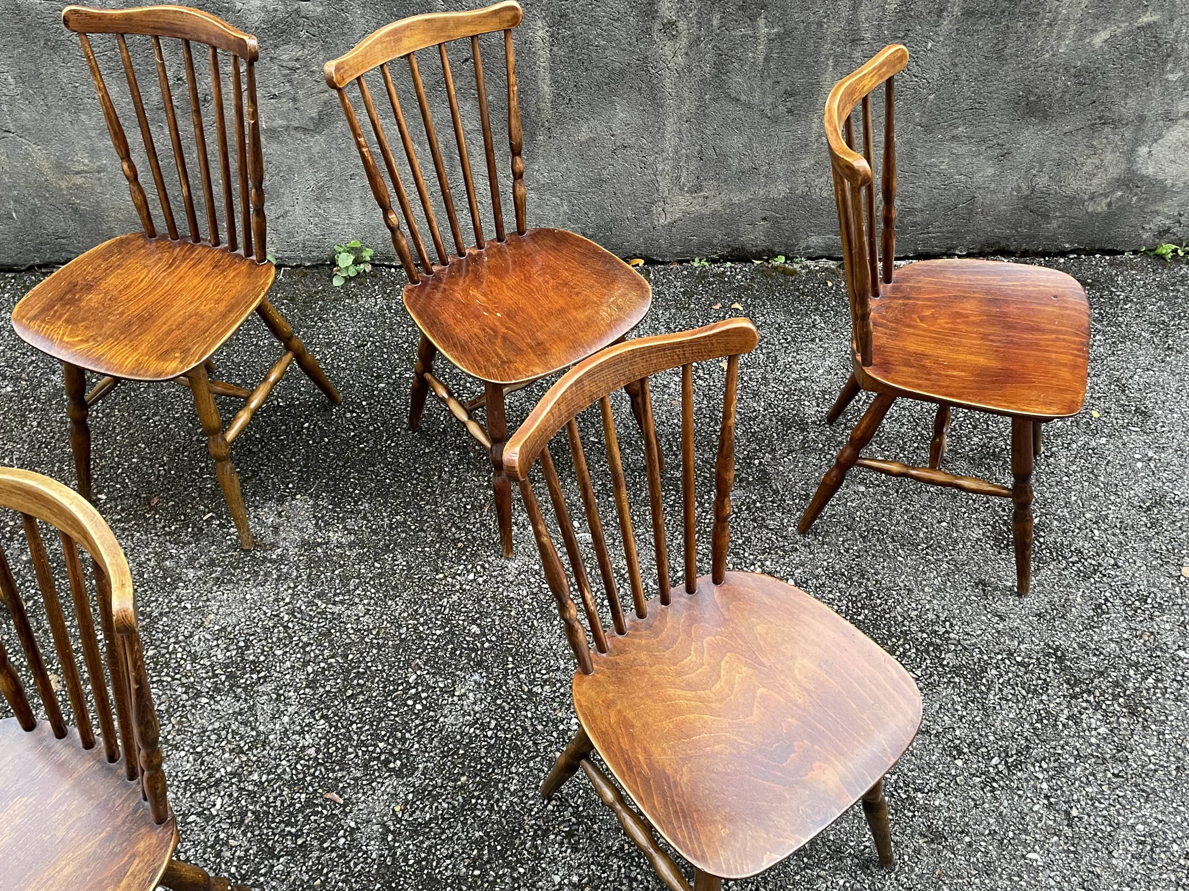 Set of 6 Baumann bistro chairs