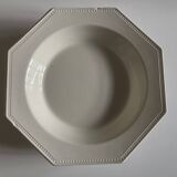 Set of 5 octagonal pearl plates from Creil Montereau.
