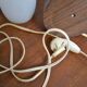 Lampe scandinave Philips opaline teck