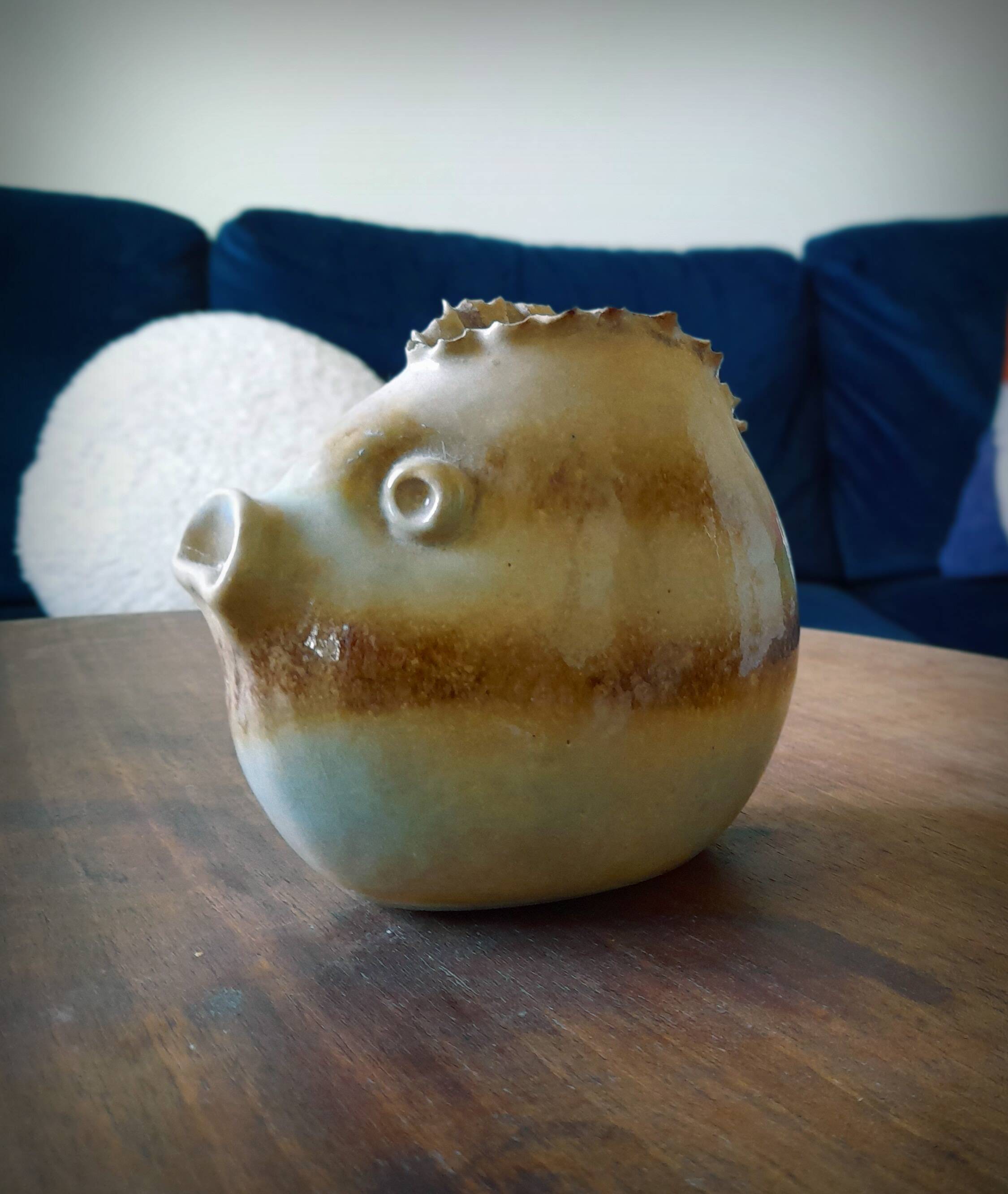 Fish vase, Alexandre Kostanda, Vallauris, 1960s