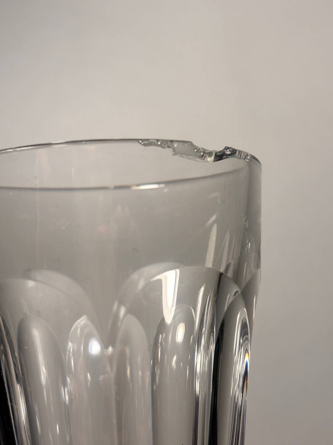 Baccarat Harcourt flute, 1841, signed