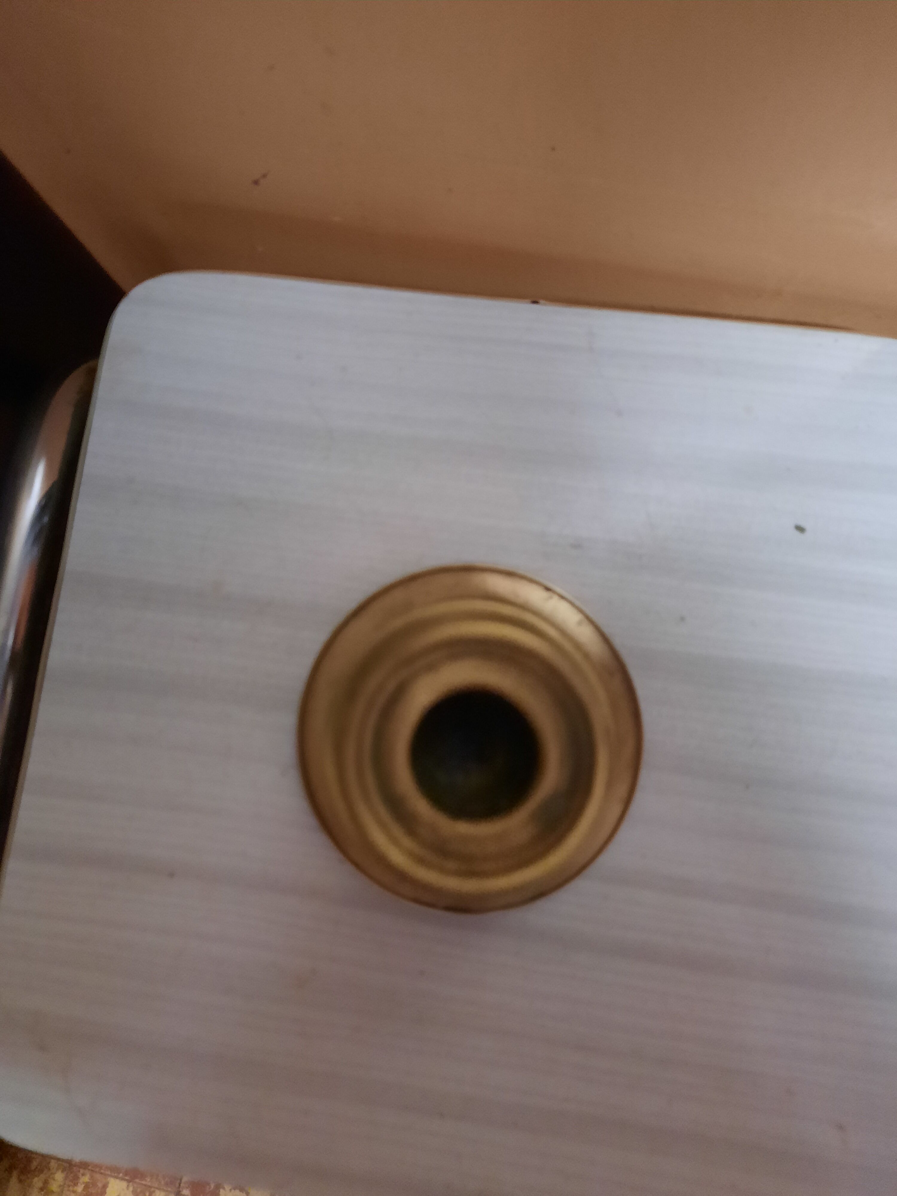 Golden candle holder