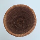 Woven wicker pot