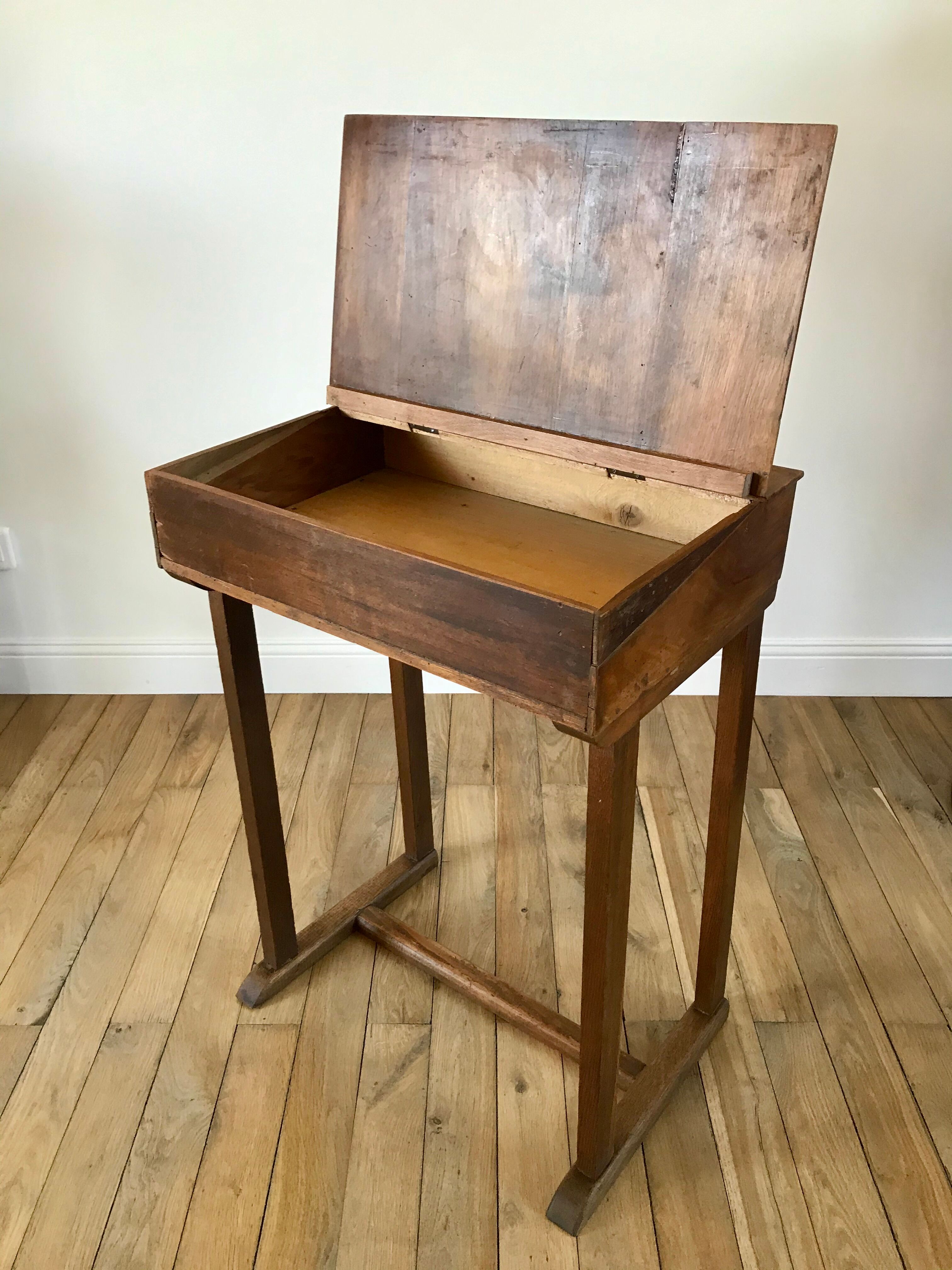 XXth century beech wood desk console