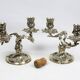 Pair of Christofle candlesticks 19th century – Trianon model silver-plated bronze