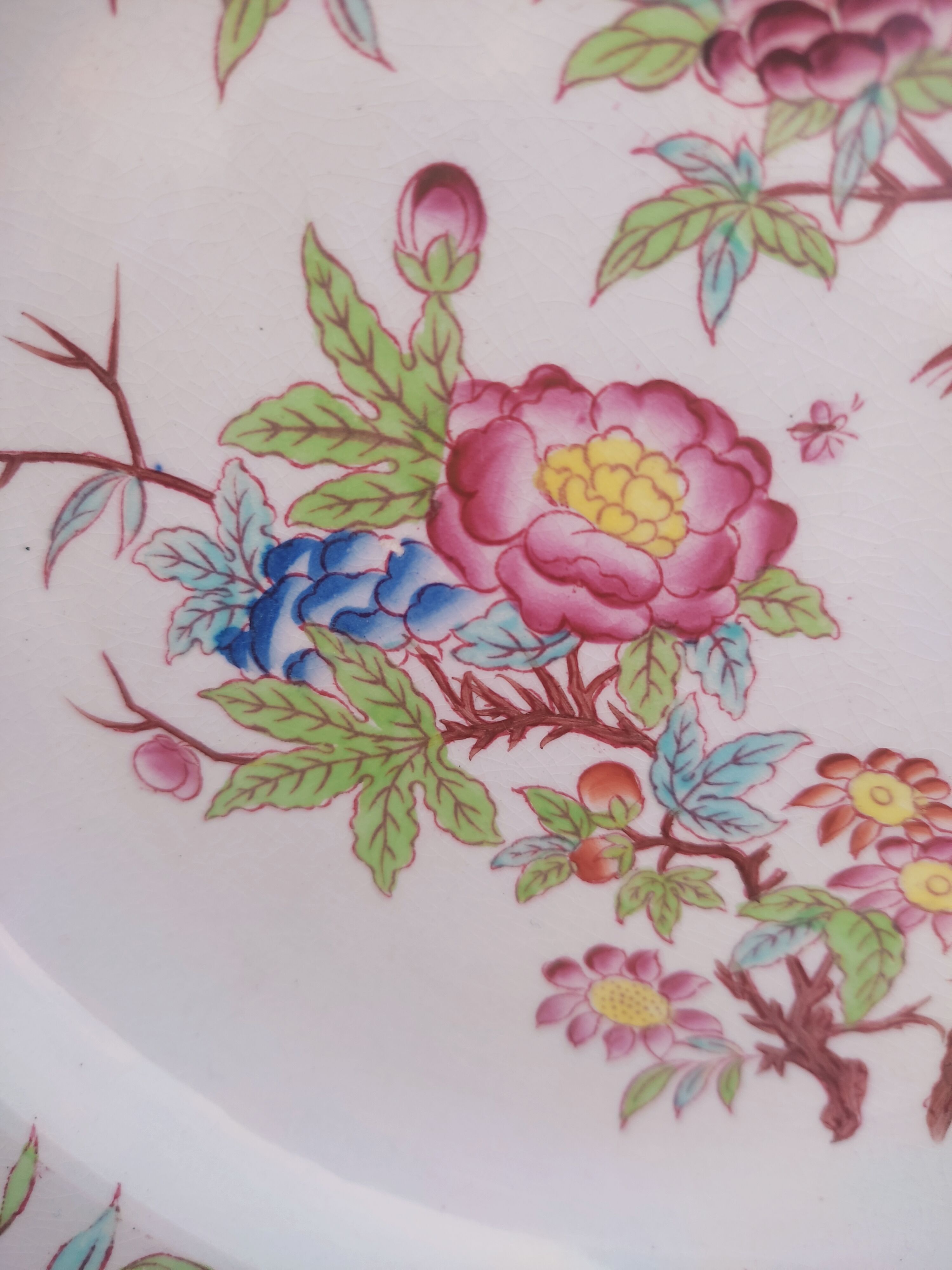 6 hollow plates Sarreguemines décor Minton