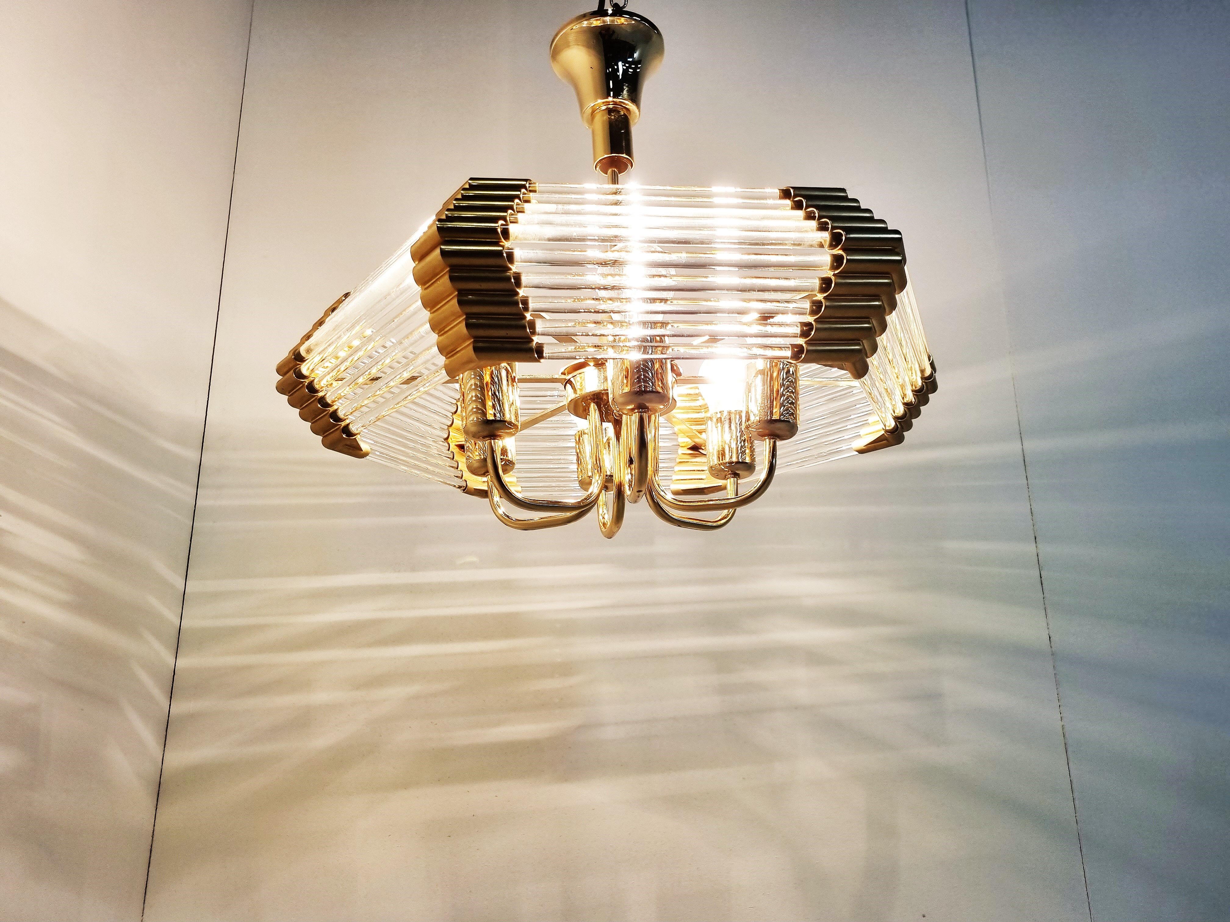 Vintage crystal Chandelier by Bakalowits & Sohne , 1980's