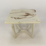 Table basse italienne marmorino du milieu du siècle, années 1950