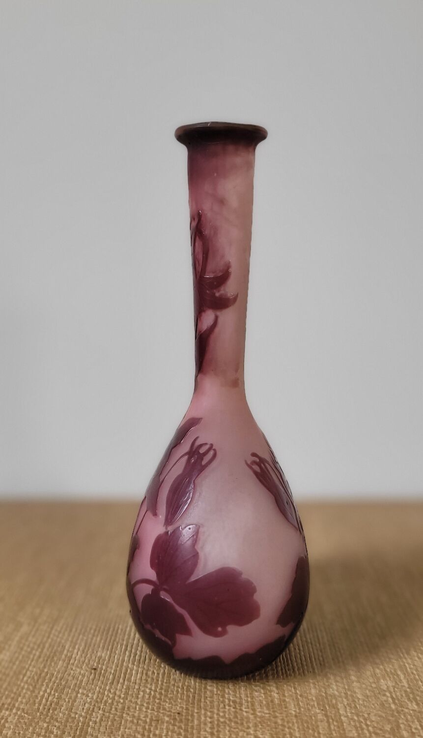Soliflore vase signed Gallé