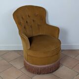 Velvet tub chair