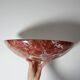 Pair of vintage wall sconces in faux red marble ceramic, 1990s.