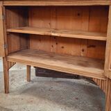 Old glass sideboard on legs