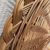 oval rattan mirror