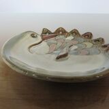 Empty ceramic pocket signed " bird " 60s 70s