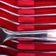 Box of 12 stainless steel dessert forks Devouge Dupont silverware