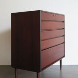 Scandinavian midcentury darkwood chest of drawers 1950s