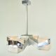 1970s Cubist Chandelier Chrome Glass Mid Century Modern