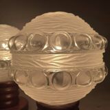 Paire de lampes de table portugaises en bois du milieu du siècle