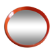 Vintage mirror round plastic orange