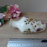 Vintage small Zsolnay porcelain vase with flowers and butterfly hand painted Hungary