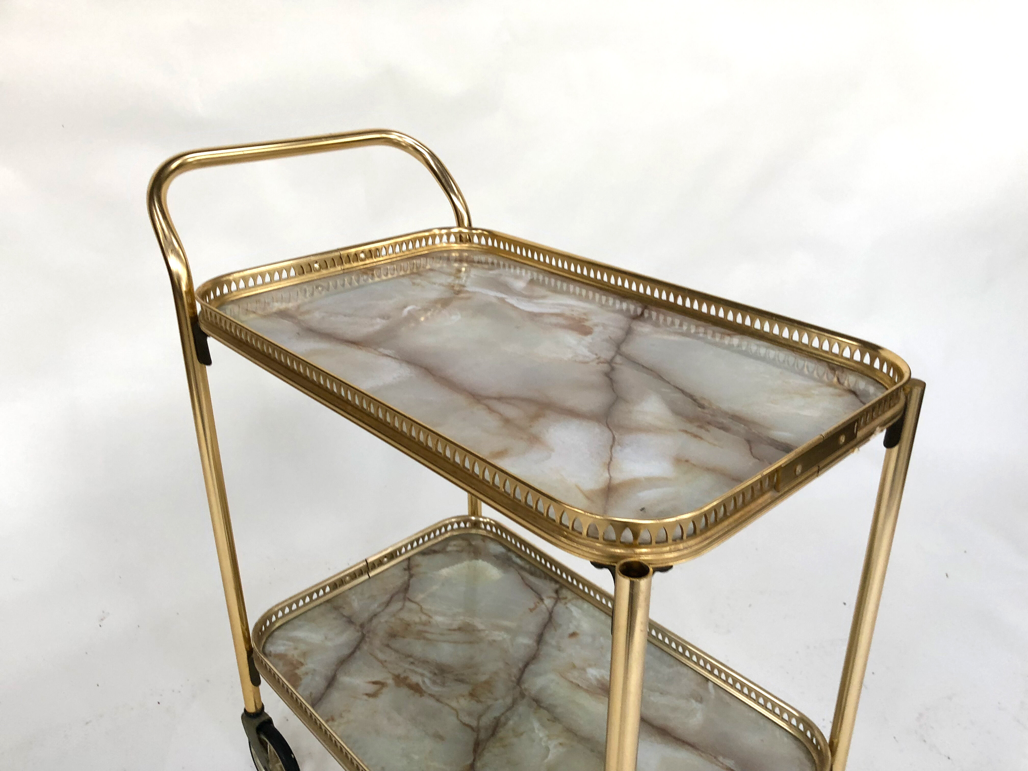 Brass Regency style serving table