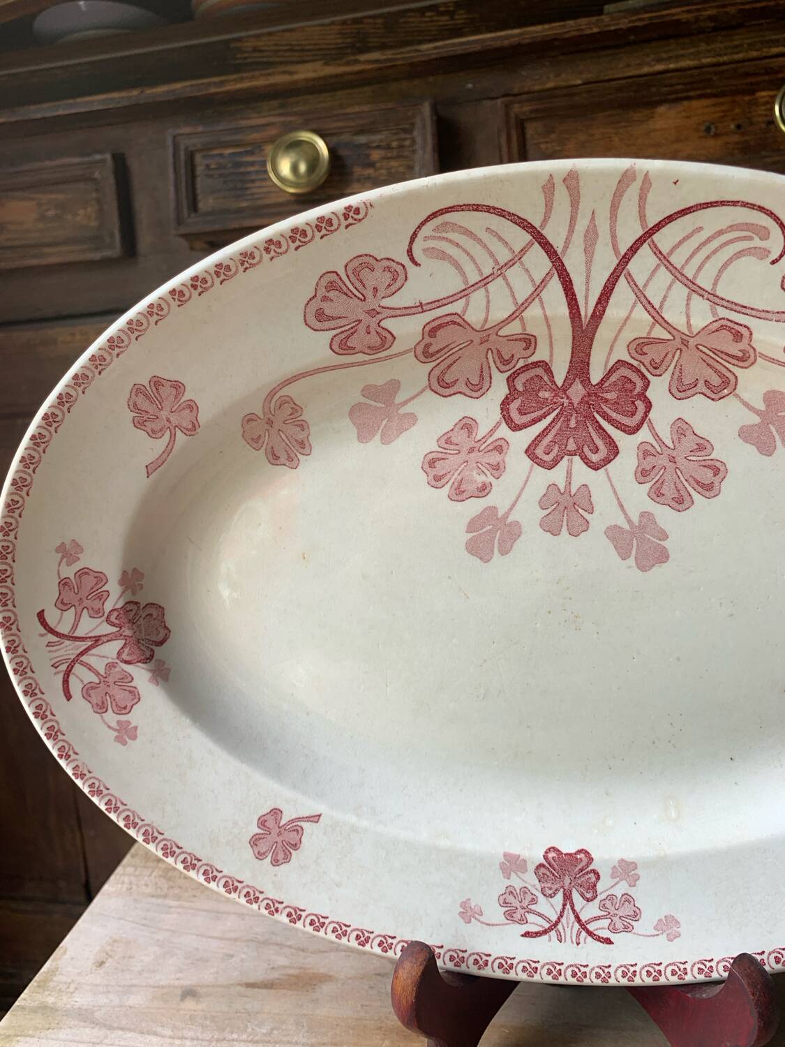 1900s oval serving dish KG Lunéville Lucien