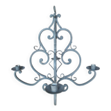 Large patinated chandelier candle holder with 4 lights