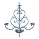 Grand bougeoir chandelier lustre patiné 4 feux