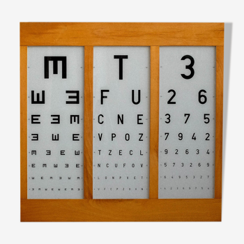 Optotype vintage de Dioptra Kromerir, années 1980