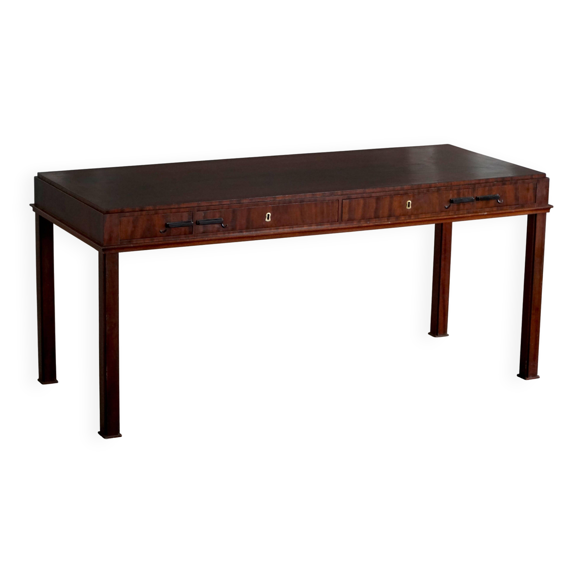 Mid-20th century mahogany writing desk by a Danish cabinetmaker, 1950s.