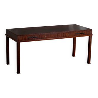 Mid-20th century mahogany writing desk by a Danish cabinetmaker, 1950s.
