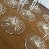 Chiseled crystal glass set